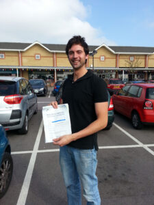 Ed Jones passes his driving test in Portsmouth Ed Jones passes his driving test in Portsmouth