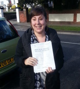 Jade Garner passes her driving test in Portsmouth Jade Garner passes her driving test in Portsmouth