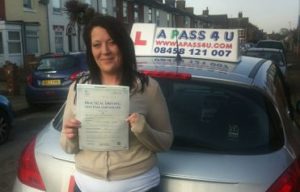 Katherine Hillsden passes her driving test in Norwich, Norfolk Katherine Hillsden passes her driving test in Norwich, Norfolk