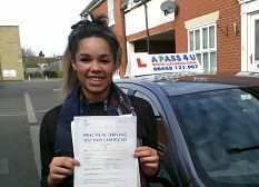 Sade Myles passes after just 23 driving lessons Sade Myles passes after just 23 driving lessons
