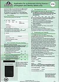 Driving Licence Form