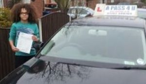 Perri Kiely from Diversity passes his driving test in Tilbury