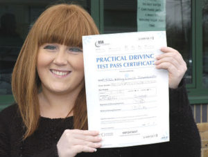 Kelly Dellahunty passes her driving test in Sidcup