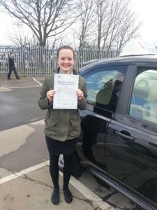 Louise French passes her driving test in Southend on Sea