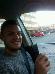 Alex Cubberly passes his driving test in Worthing