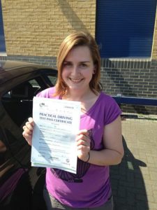 Danielle Bernie passes her driving test in Tilbury