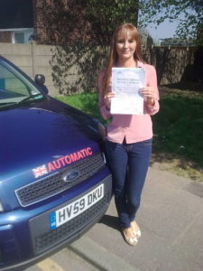 Emma Hobbs passes her driving test in Tilbury