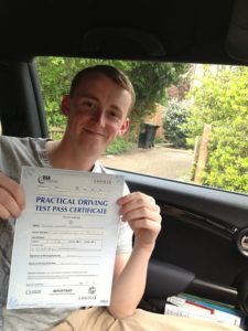 Shane Caffrey passes his driving test in Hornchurch