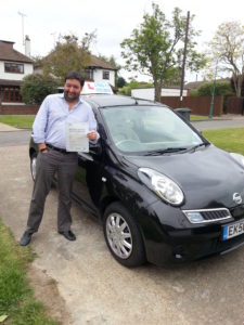 Michael Blight passed his driving test in Southend on Sea