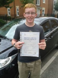George Flemming passes his driving test in Chelmsford