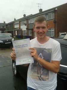 Ryan Earley passes his driving test in Southend on Sea