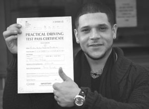 Christian Gonzalas passes his driving test after an intensive driving course