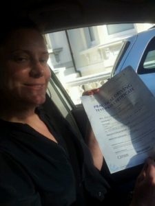 Isobella Perrin passes her driving test in Worthing