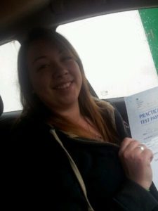 Jenna Swadden passes her driving test in Burgess Hill