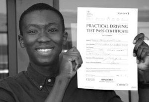 Bolaji Farinto passes his driving test in Sidcup