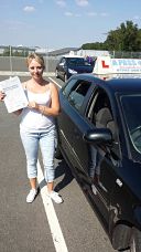 Holly Askew passes her driving test in Gillingham