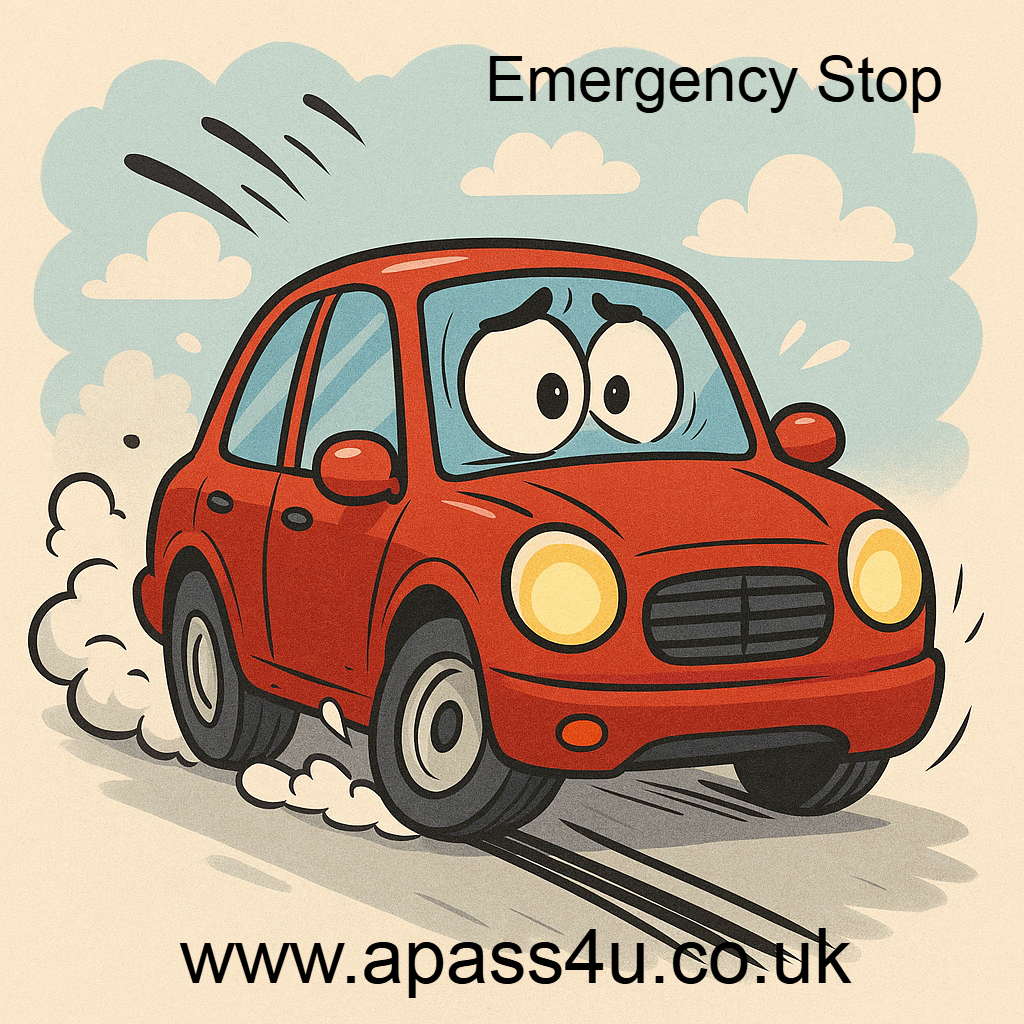 You will have to do a manoeuvre and possibly a “Controlled Stop” or more commonly known as an “Emergency Stop”.