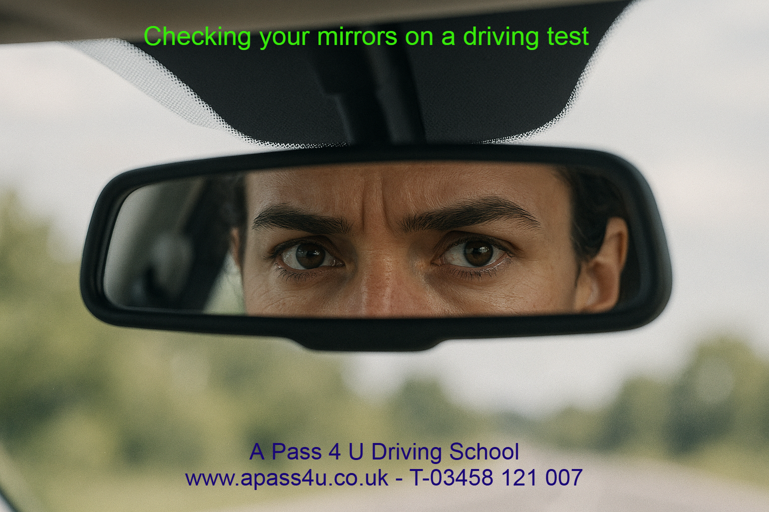 Many people when driving normally do not use their mirrors anywhere near enough and in fact only use it to check themselves out.