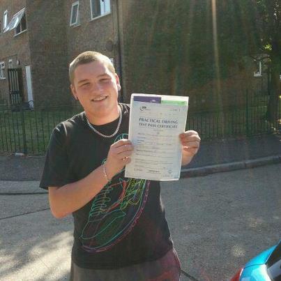 Jack Neville passes his driving test in Basildon