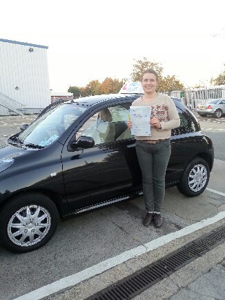 Anna Kuketa passes her driving test in Southend on sea