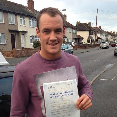 Danny Stevens passes his driving test in Hornchurch