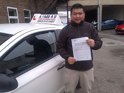 Cheatanpuni passes his driving test in Clacton