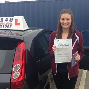 Chloe Wheatley passes her driving test in Southend