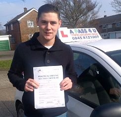 Billy Jacob passes driving test in Clacton