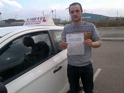 Joe Kirby passes his driving test in Basildon