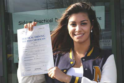 Danniella Effrim Botchey passes her driving test