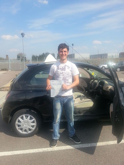 Dominic Wollcott passes his driving test with A Pass 4 U