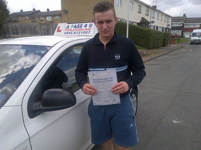 Steven Jeeves passes his driving test in Basildon