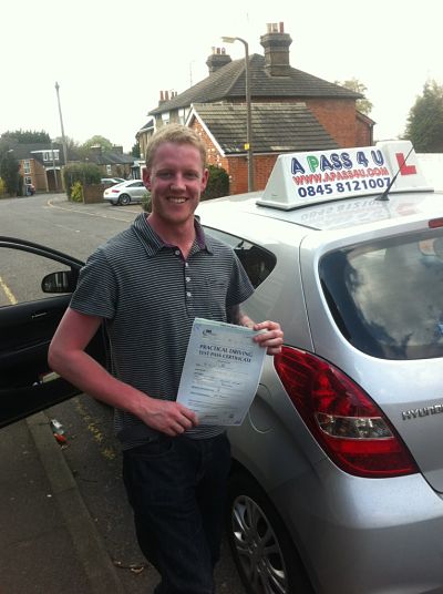 Sam Crossley passes his driving test in Brentwood