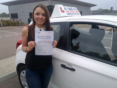 Amanda Beale passes her driving test in Basildon