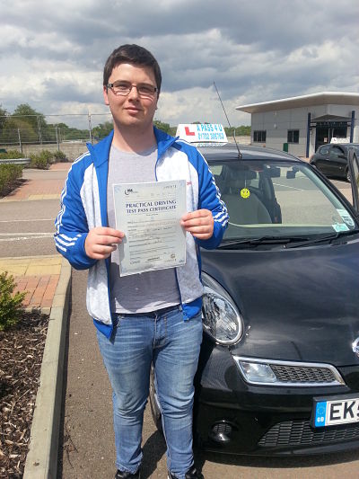 John Ward passes his driving test in basildon essex