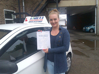 Sophie Davies pases her driving test in Clacton