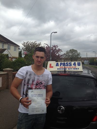 michael robertson passes his driving test in Clacton