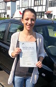 Abby Hixon passes her driving test 1st time in Basildon