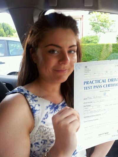 Beth Dutnall passes her driving test in Clacton