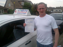 Dan Pedrick passes his driving test 1st time in Brentwood