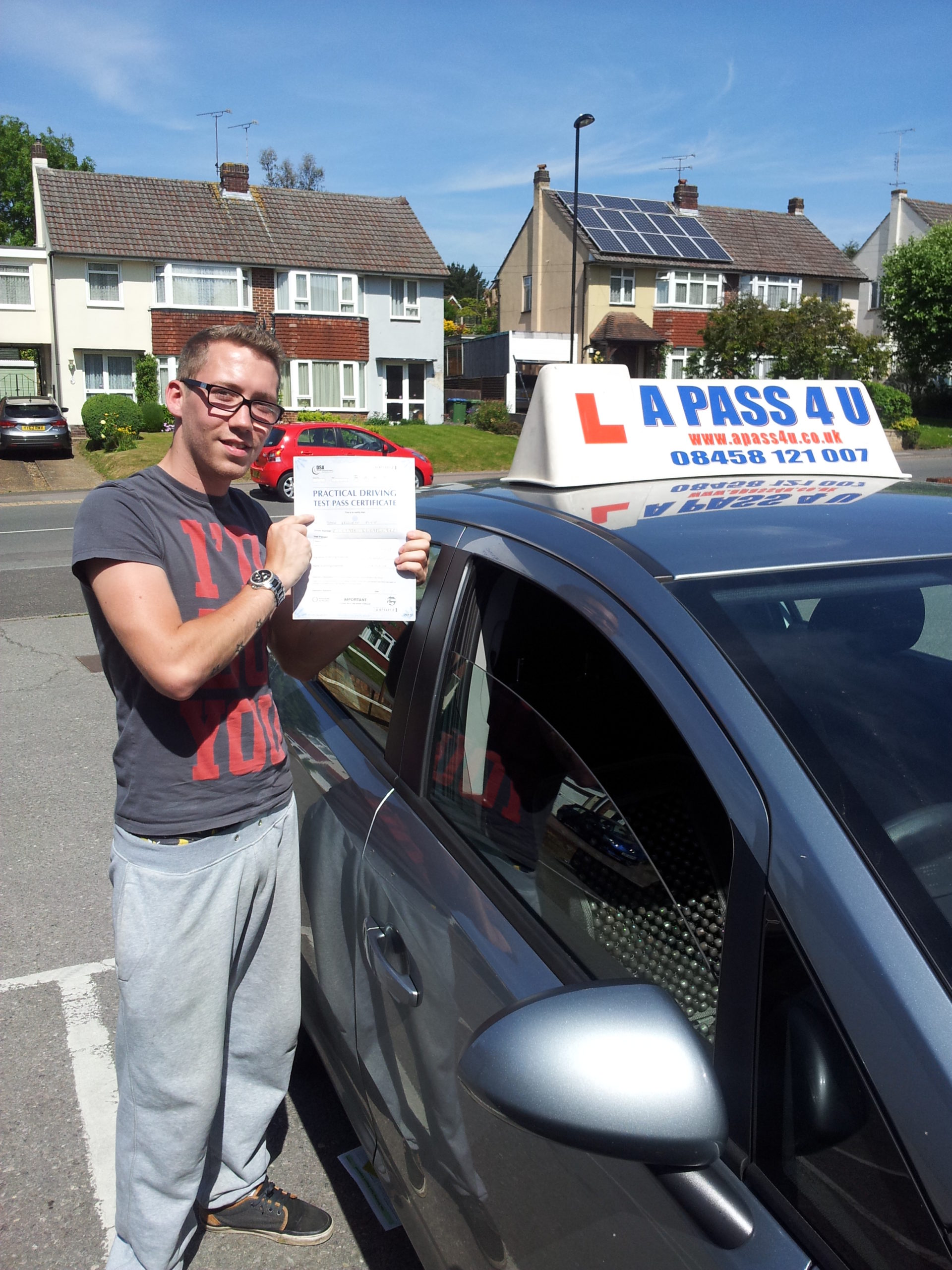 Jack Pitt passes his driving test in Southampton