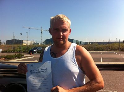 Peter Phillips passes his driving test in Basildon