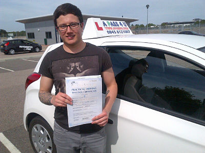 Sam Morris passes his driving test in Basildon