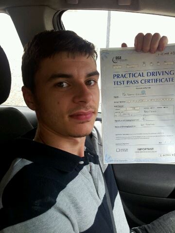 Yianni Violaras passes his driving test in Brentwood