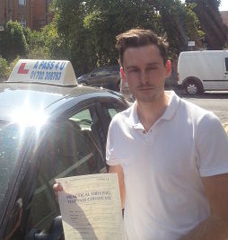 Jake Jug passes his driving test in Basildon