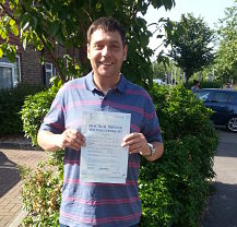 Phillip Enright passes his driving test in Portsmouth