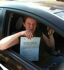 Ruth McMillan passes her driving test in Swindon