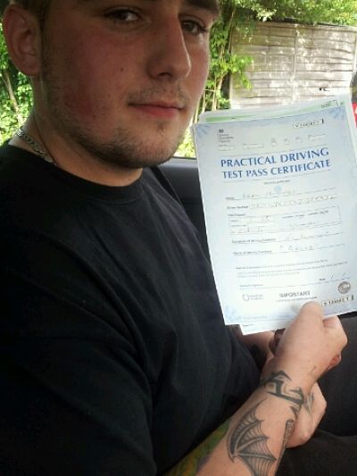 Adam Jennings passes his driving test in Bishops Stortford
