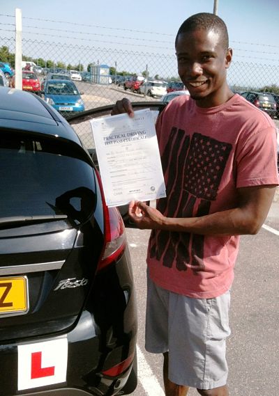 Bernard Gloster passes his driving test in Portsmouth