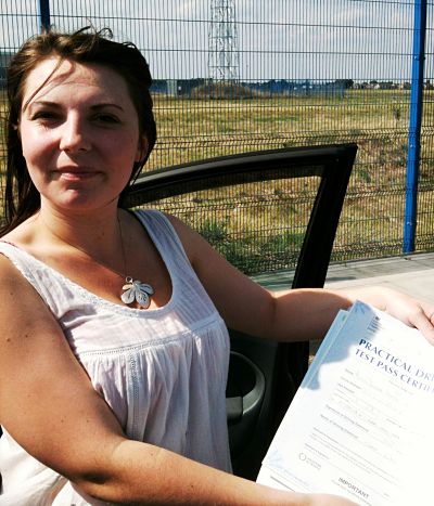 Jade McCluskey passes her driving test in Portsmouth